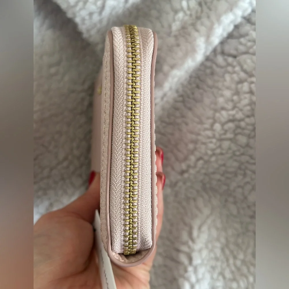 Marc Jacobs Blush Pink Zip-Around Leather Wallet